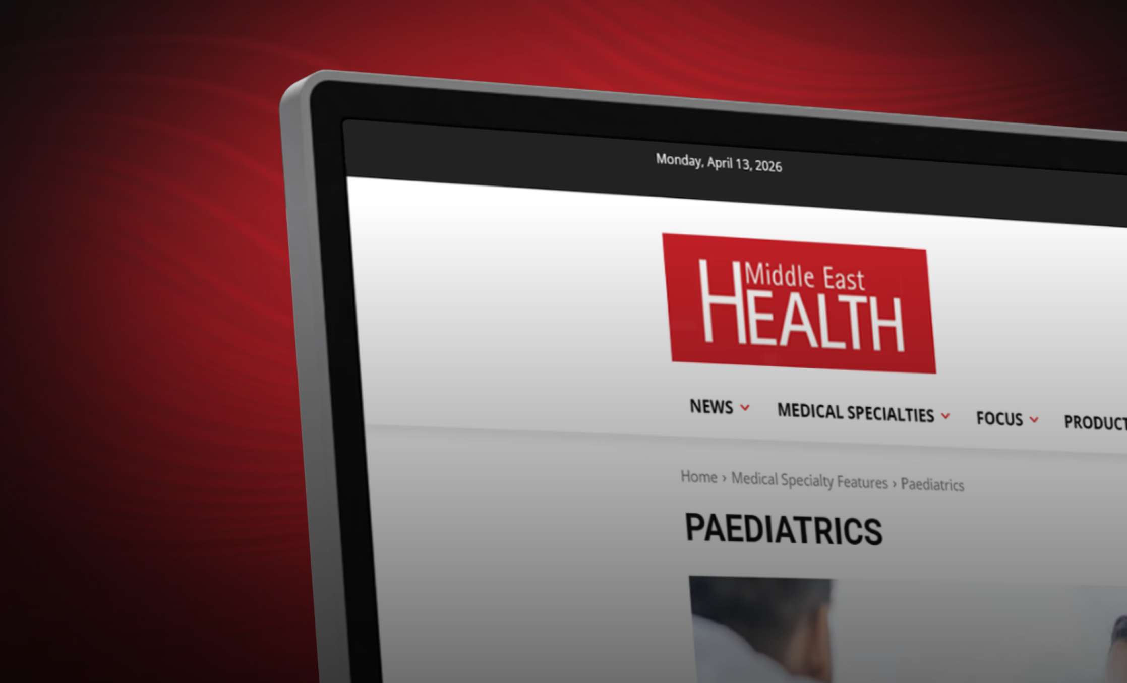 Middle East Health Magazine website